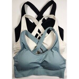 Women's Cross-Back Sports Bra - Blue, White, Black

Fit like medium